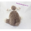 Peluche oveja blanco encuentra naturaleza frisón y marrón rizado sentado 25 cm