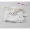 Doudou rabbit flat KIMBALOO my first Teddy embroidery white beige 20 cm wire