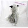 Stuffed husky dog RODADOU black white gray wolf 40 cm
