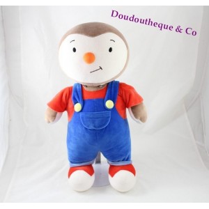 Grande peluche T'choupi AJENA NOUNOURS salopette bleu t-shirt rouge 40 cm