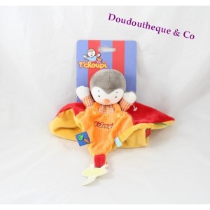 Doudou flachen binden Sie Charlie NICOTOY rot Orange Schnuller Etiketten