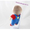 Plush you Charlie AJENA bear red blue overalls 24 cm