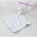 Doudou cat OBAÏBI marine stripes 40 cm blue white handkerchief