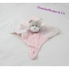 Flat Doudou NOUKIE bear Violette's Pink Purple tie pacifier puppet 30 cm