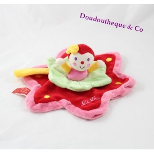 Doudou plat Lili KATHERINE ROUMANOFF DIM DAM DOUM BABY NAT'  fleur