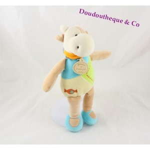 Cow Doudou DOUDOU and green embroidery company candy 26 cm