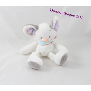 Sonajero de mini ratón peluche NATTOU burbujas blanco campana 17 cm