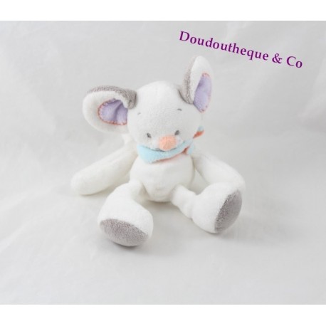 Mini-Plüsch-Maus NATTOU Bubbles weiß Rassel Glöckchen 17 cm Mini-Plüsch-Maus NATTOU Bubbles weiß Rassel Glöckchen 17 cm