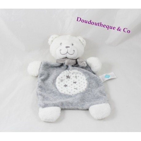Bear che piatto Doudou TEX BABY stars grigio bianco 24 cm