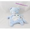 Doudou orso piatto TEX BABY stelle bianche blu 28 cm