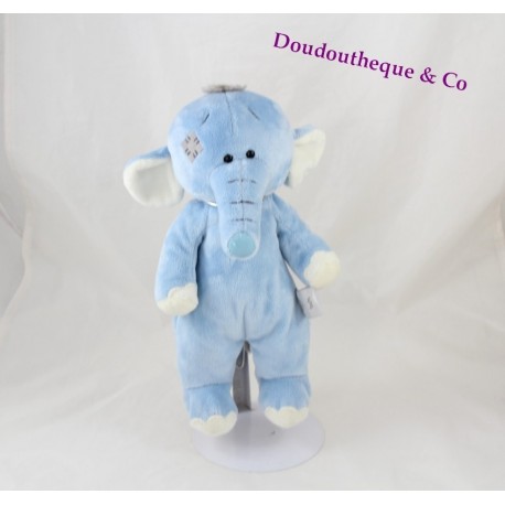 Peluche éléphant TATTY TEDDY bleu My blue nose friends 27 cm