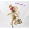 BioDours beige cocard bear with organic soft heart 25 cm