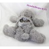 Peluche range pyjama chien ETAM bouillotte gris 3 en 1 35 cm