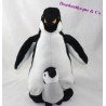 Plüsch-Pinguin-MARINELAND-Pinguin und Baby schwarz grau 29 cm