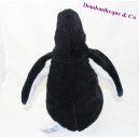 Peluche pingouin MARINELAND manchot et son bébé gris noir 29 cm