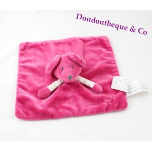 Doudou flache Maus OBAIBI rosa fushia Sterne 24 cm