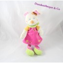 Rabbit peluche MOTS D'ENFANTS pink dress chick Leclerc 40 cm