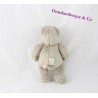 Peluche ours MOULIN ROTY Basile et Lola gris 20 cm