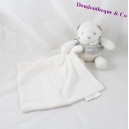 Doudou handkerchief MATHILDE M my small bear Ange... t shirt grey 18 cm