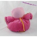Doudou KALOO Chubby Baby Doll pink flower yellow 21 cm
