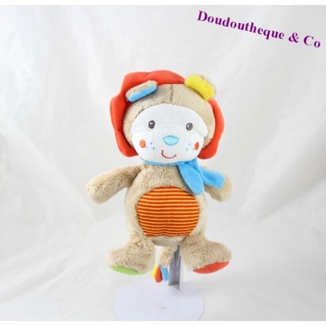 Doudou Löwe SIMBA TOYS Nicotoy Ball Schal Blau Streifen 23 cm