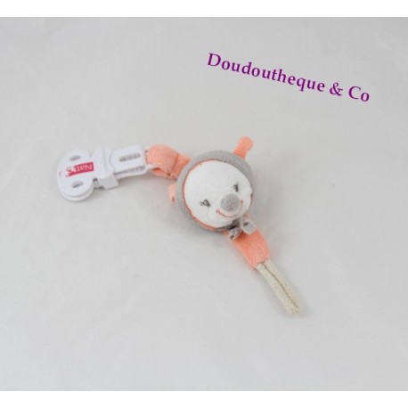 Attache sucette abeille NATTOU Bubbles attache tétine orange 20 cm Attache sucette abeille NATTOU Bubbles attache tétine orange 20 cm