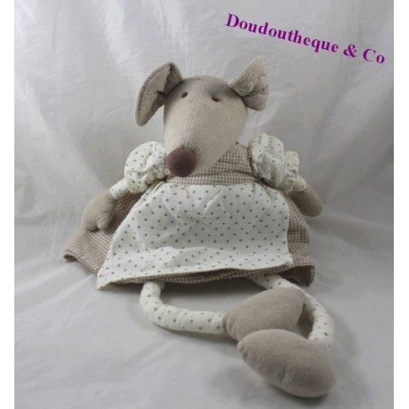 Plush mouse ZARA HOME pea green 45 cm apron dress SOS blanket