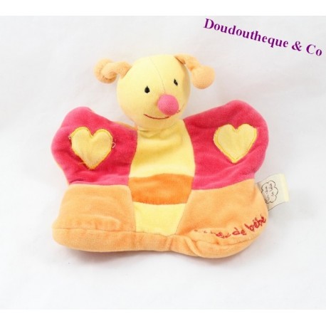 Abeja de muñeco Doudou un sueño bebé naranja amarillo rojo 20 cm