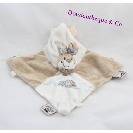 Coperta piatta Oscar Rabbit NOUKIE'S Oscar e Leon Strascico ricamato beige blu