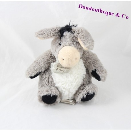Doudou Esel grau weißer Bär Geschichte HO2192 19 cm Doudou Esel grau weißer Bär Geschichte HO2192 19 cm