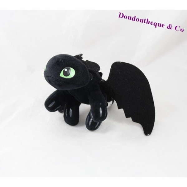 Peluche Krokmou DREAMWORKS HEROES Dragons noir 23 cm - SOS doudou