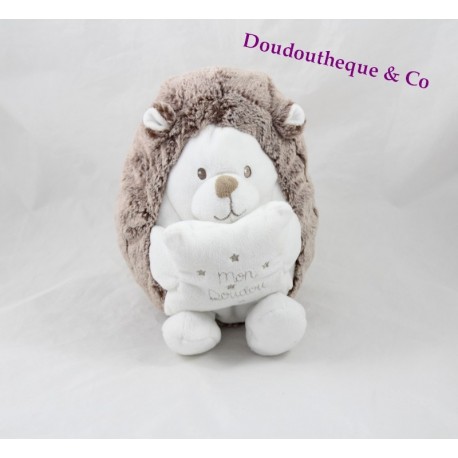 Peluche musicale Hedgehog TEX BABY marrone bianco 20 cm