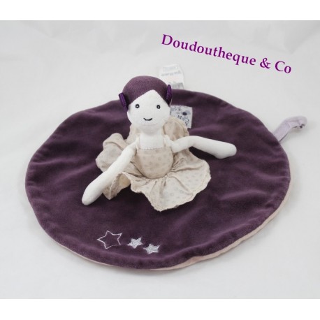 Doudou flachen Puppe MOULIN ROTY Liebe und Celeste Tänzerin grau violett Doudou flachen Puppe MOULIN ROTY Liebe und Celeste Tänzerin grau violett