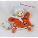 Marioneta de Doudou Firmin lleva DOUDOU y línea aérea de escamas naranja 26 cm