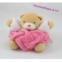 Teddy bear KALOO feather pink raspberry ball 19 cm