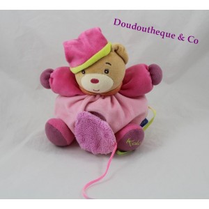 Bären Doudou KALOO Rosa Violett Pop Herz Spiegel P' kleiner Bär