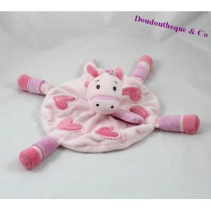 Flaches Kuscheltier Pferd KIMBALOO Rundherz rosa lila 4 Beine 24 cm