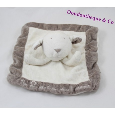 Doudou Schafe weiße flache Kanten OBAÏBI grau, Ihnen beizubringen, die süße Doudou Schafe weiße flache Kanten OBAÏBI grau, Ihnen beizubringen, die süße