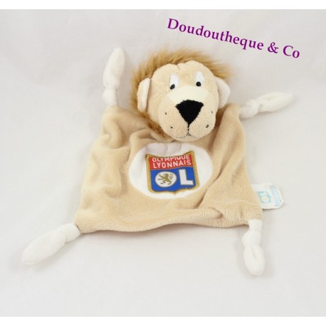 Doudou flachen Löwe OLYMPIQUE LYONNAIS Fußball OL Beige 4 Knoten