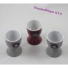 Set von 3 Eierbecher Betty Boop Keramik grau rosa Lizenz