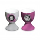 Set de 3 coquetiers Betty Boop en céramique gris rose License
