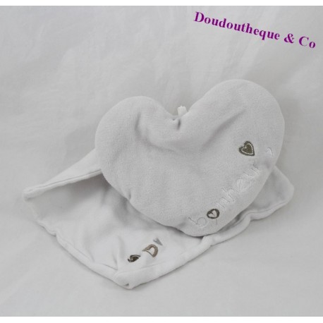Doudou Taschentuch Herz FM SERVICE grauen Glück 13 cm Doudou Taschentuch Herz FM SERVICE grauen Glück 13 cm
