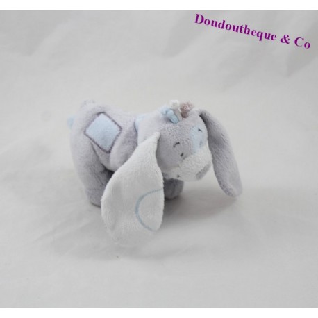 Cane di peluche NOUKIE Artù e Merlino blu e grigio 15 cm