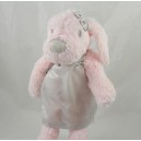 Peluche chien PRIMARK rose robe gris brillante 34 cm