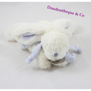 Doudou rabbit CUDDLY TOY AND COMPANY Bonbon Mon tout petit bleu blanc 18 cm