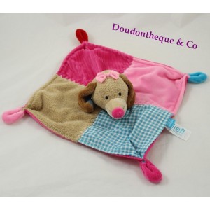 ¡Plano perro Doudou LIEF! Azul beige rosa nodos de estilo de vida 4 24 cm