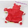 Peluche Lapin EBULOBO oreille verte et rayé salopette rouge coeur vert