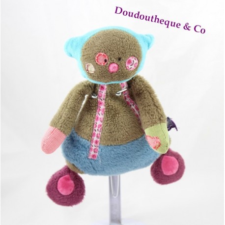 Doudou plat marionnette Clown Capucin MOULIN ROTY Dragobert arlequin rouge Doudou plat marionnette Clown Capucin MOULIN ROTY Dragobert arlequin rouge