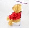 Doudou Ours DOUDOU ET COMPAGNIE  Timou pull  rouge brodé