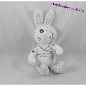 Doudou conejo reloj cinta amante doudou es blanco 20 cm nuevo